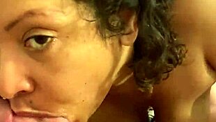 A huge tits and huge ass Latina pornstar mouths sloppy blowjob