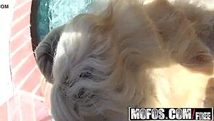 POV threeway with blonde amateurs and British stud