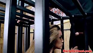 Asian shemale rough fucking leaves her throat red