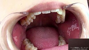 Tongue and saliva fetish homemade video