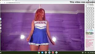 Cosplay Cheerleader in Anime Costume Gets Horny and Sucks Huge Cock