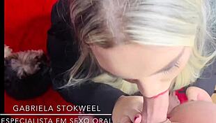 I give deepthroat to hot blonde, she orgasms in orgy