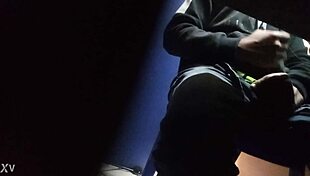 He STROKES his cock passionately.