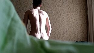 Hidden camera captures old russian man bareback anal with young amateur.