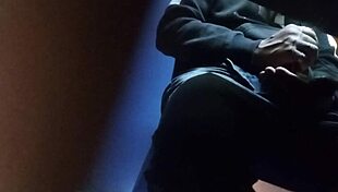 He STROKES his cock passionately.