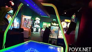 beauty bows down for a hard fuck, craving that orgasm with her petite body