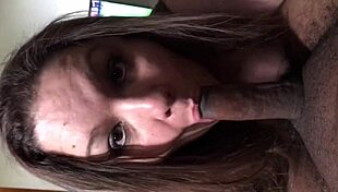 Hd Teen 18+ Deepthroats Black Cock with Gagging