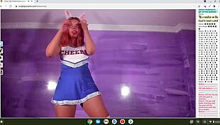 Cosplay Cheerleader in Anime Costume Gets Horny and Sucks Huge Cock