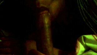 Ebony Queen Delivers Sloppy Blowjob to Black Cock