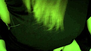 Candice Luca dances romantically with her partner.