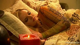 Blonde Rubs Herself Hoping to Get Caught in Hardcore Doggy Style