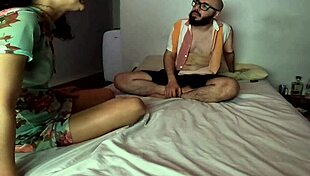 girlfriend delivers intense blowjob before christmas fuck