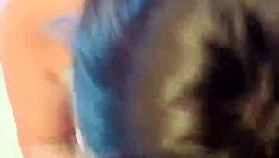 Brunette slut deepthroats cock and gets facial cumshot on her booty