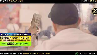 Tasty Brunette Pussy Gaping In Mansion