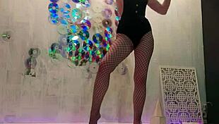 beautiful woman feels intense pleasure masturbating to orgasm after photoshoot