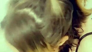 gorgeous tranny likes to get dicks hard on her knees