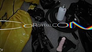 Bound Real Doll Bondage Masked Gloves Rubber Latex Catsuit Layers Self-Bondage