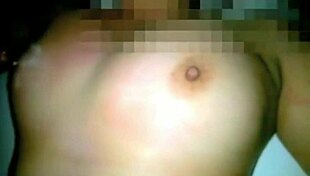 does karina's big muscle friend cum on her tits?