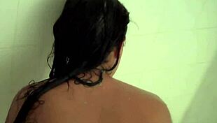 diamond gets wet and wild in the shower with big tits