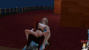 Blonde Brunette Beach Encounter