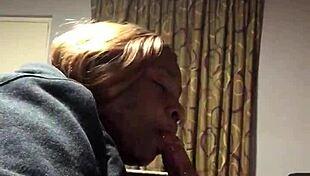 Ebony woman trains with monster cock deepthroat