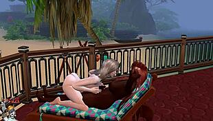 Blonde Brunette Beach Encounter