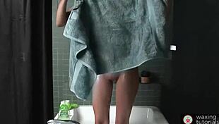 Vagina Shaving Tutorial in Bathroom