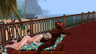 Blonde Brunette Beach Encounter