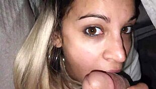 Busty Petite Teen Blows Cock Under Sheets in Homemade POV