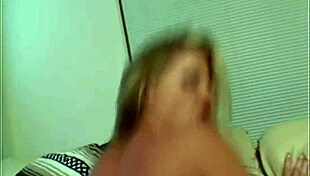 that busty blonde is getting her pussy fucked hard while sucking cock