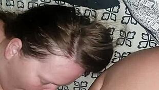 I'm sucking my massive cock intensely