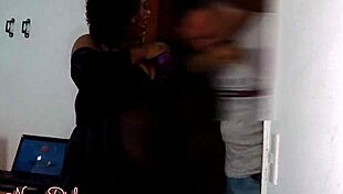 Horny latina bbw pays hung delivery guy with wet pussy for tip