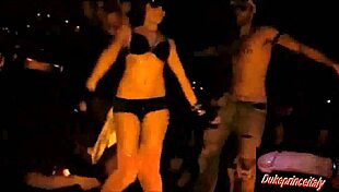 Hot Disco Dance at Night Club