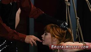 student bound in rough bdsm sex against the wall with alexa