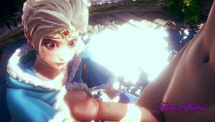 Want to see Elsa get fucked and give blowjob with creampie?