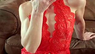 Belgian Milf Fingers Herself To Orgasm In Red Lingerie
