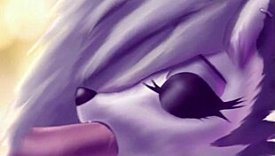 Loona Performs a Sensual Blowjob in Furry Cartoon Style