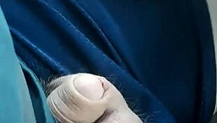 Amateur masturbates cock outdoors in public cumshot