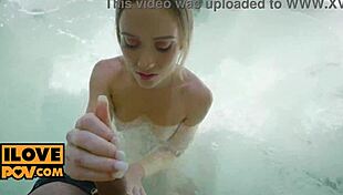 pov view of gorgeous aussie scarlet chase outdoors