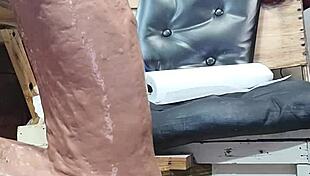 mr hankey enjoys a fun riding session with toys and dildo