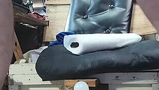 mr hankey enjoys a fun riding session with toys and dildo