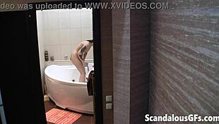 My Lewd Girlfriend Boldly Showers Naked In The Bathtub