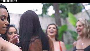 Latina Amateurs Party Hard at Brazilian Carnival! Lesbian Fun Explodes!