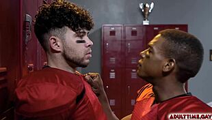 Football Players Adrian Hart and Joseph Castillan Engage in Heated Anal Sex in the Locker Room. Intense Action Unfolds.