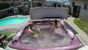 Dayanara's Skinny Body in Hot Tub POV Action!
