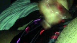 Marie deeply sucks daddy's cock in homemade amateur deepthroat session