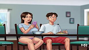 summertimesaga big cucumber slides inside teen 18+ 😏