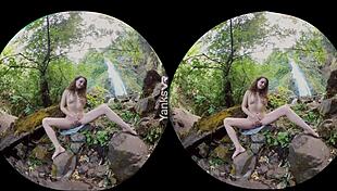 i feel that vibrator yanking my pussy in vr, building to an intense orgasm as endza the beauty climaxes solo outdoors with erotic touches.