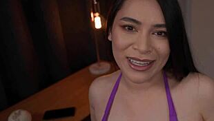 friend zone ii - meana wolf cheats in pov reality with old asian brunette latina cuckold.