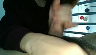 she gives a sloppy blowjob in the bedroom scene